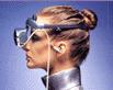 head mounted display looking somewhat like eye protection shields used in the construction industry