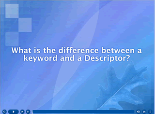 slide with title for keyword descriptor movie
